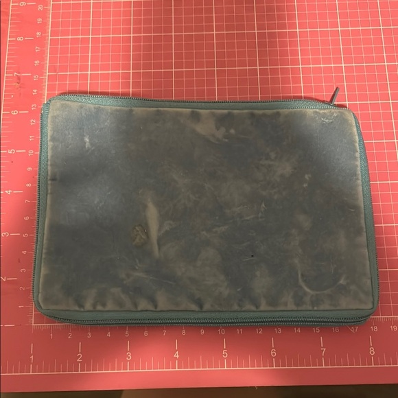 Red and Green Floral Cosmetic Bag with Embroidered Design - Picture 2 of 6